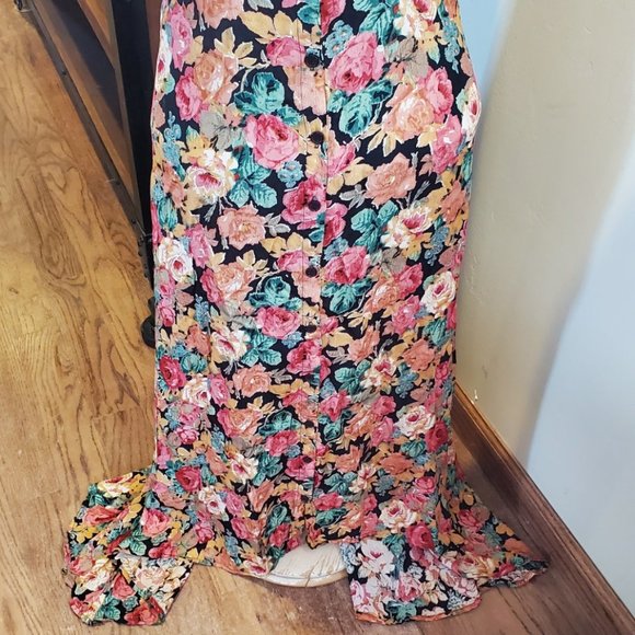 Vintage 90's grunge floral maxi dress - Picture 4 of 9